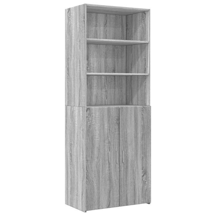skab 70x42,5x225 cm konstrueret træ grå sonoma-eg