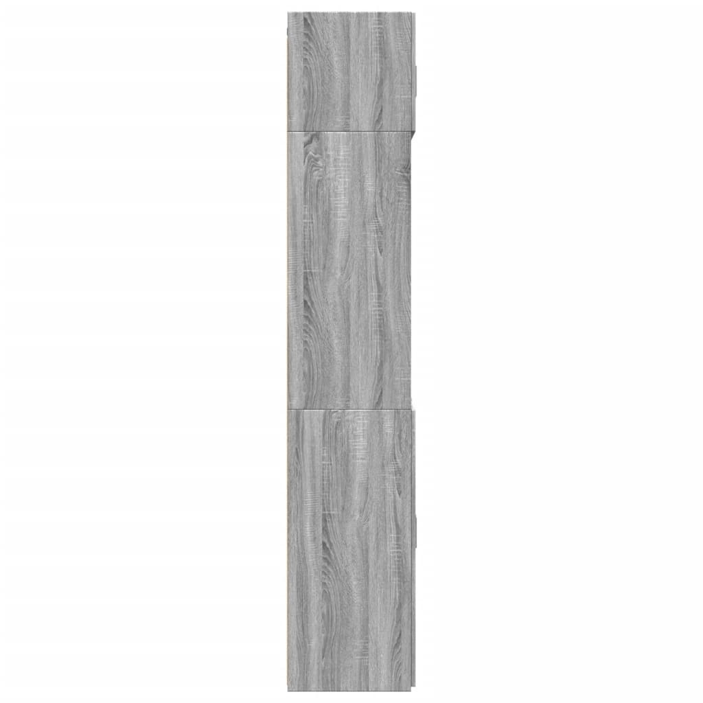 skab 70x42,5x225 cm konstrueret træ grå sonoma-eg