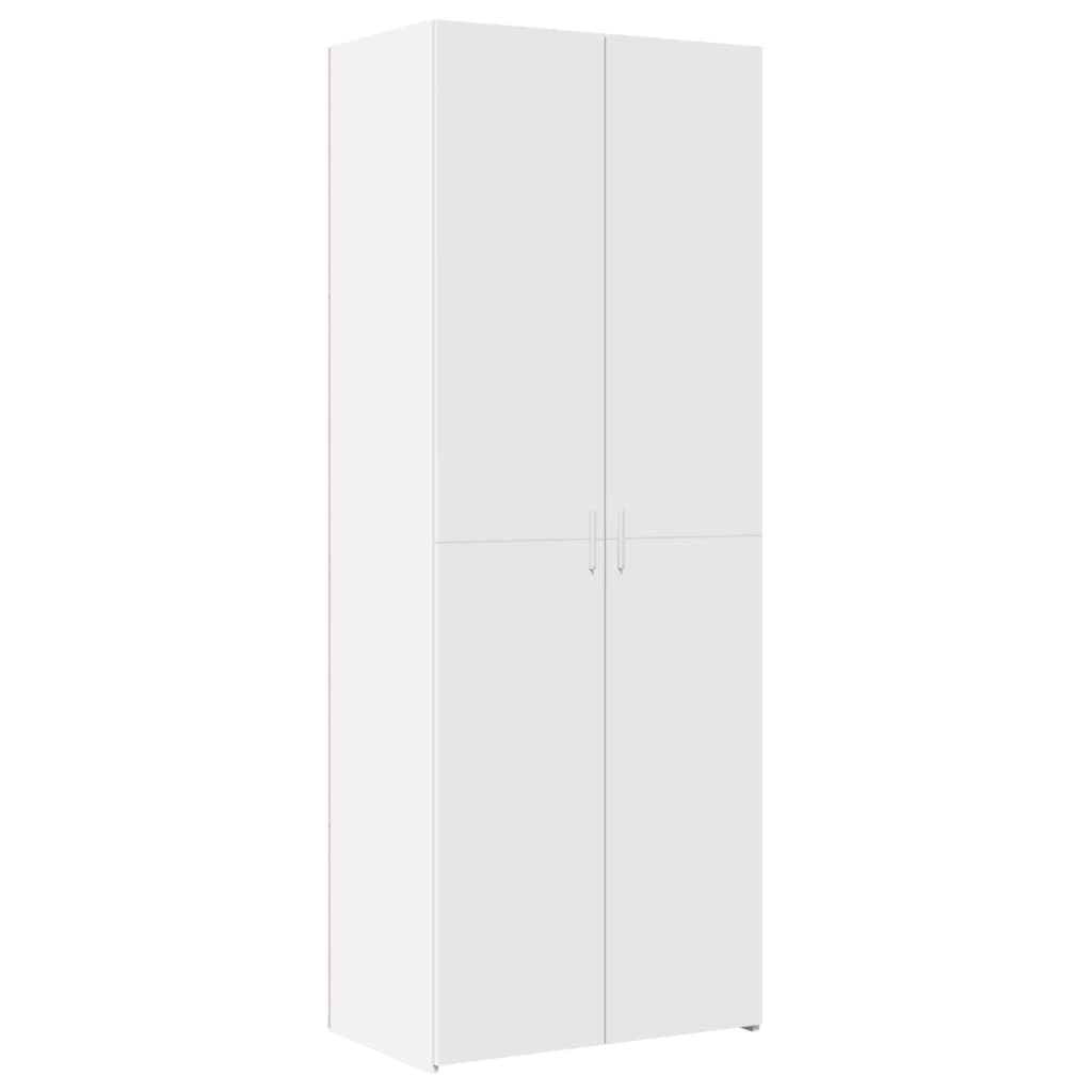 opbevaringsskab 70x42,5x225 cm konstrueret træ hvid