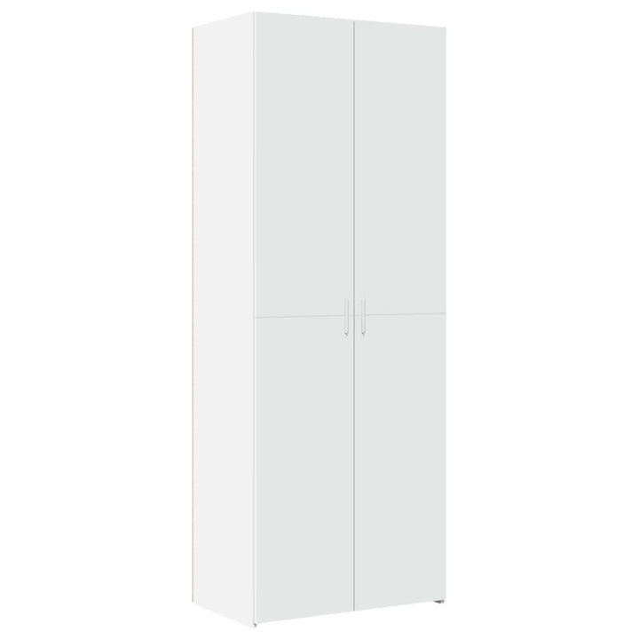 opbevaringsskab 70x42,5x225 cm konstrueret træ hvid