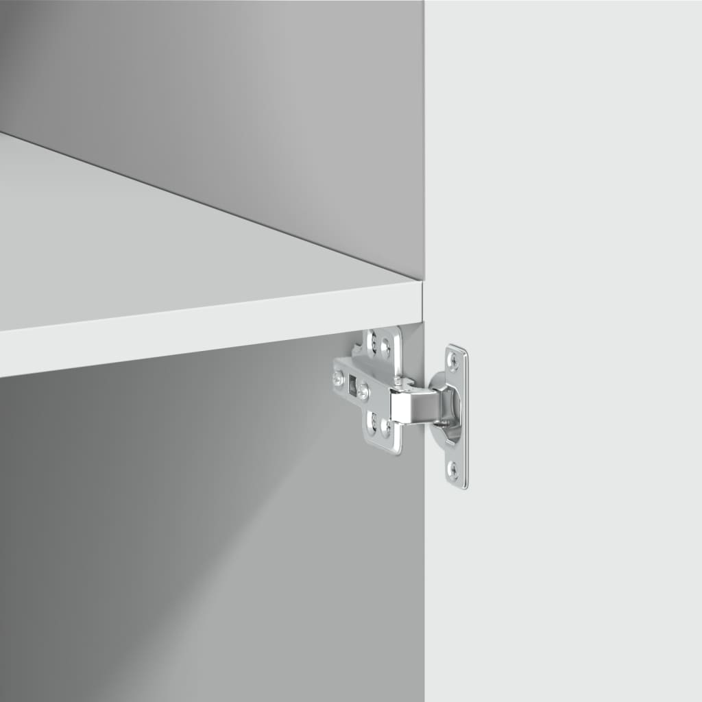 opbevaringsskab 70x42,5x225 cm konstrueret træ hvid