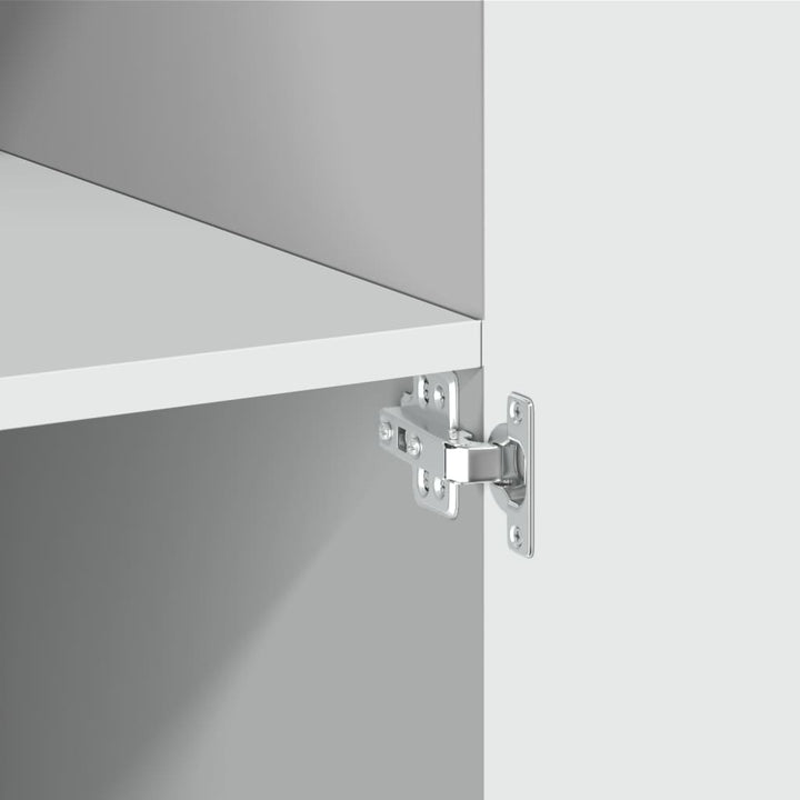 opbevaringsskab 70x42,5x225 cm konstrueret træ hvid