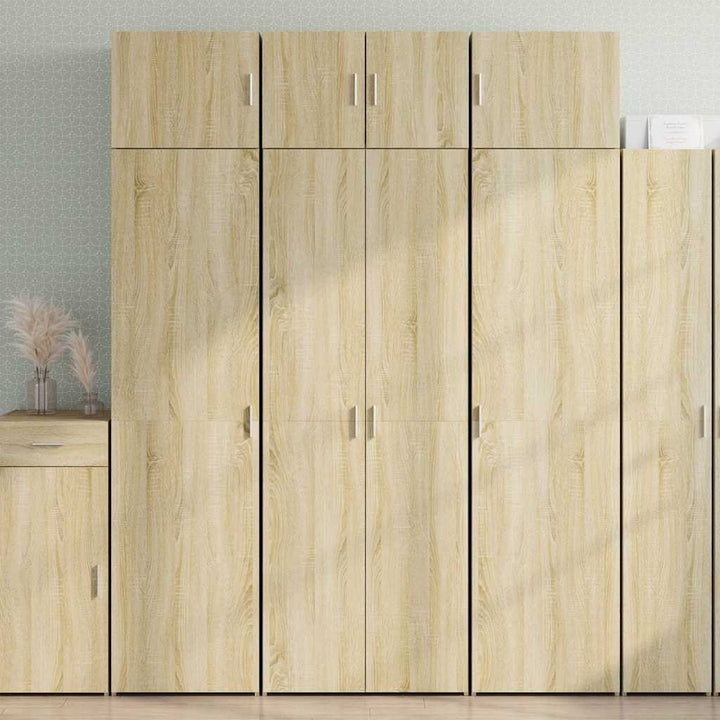 skab 70x42,5x225 cm smalt konstrueret træ sonoma-eg