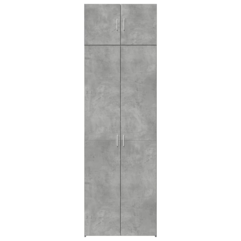 skab 70x42,5x225 cm smalt konstrueret træ betongrå