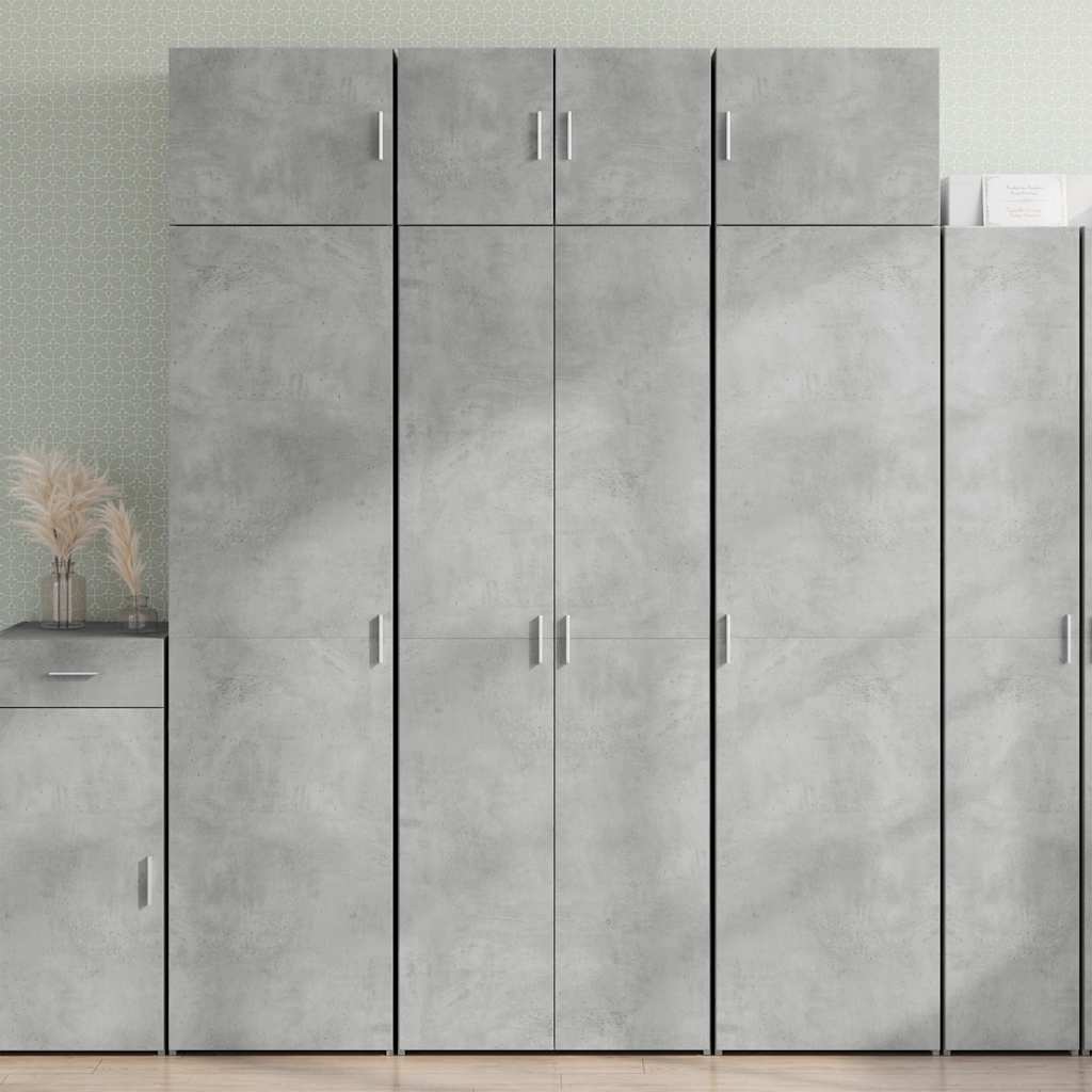 skab 70x42,5x225 cm smalt konstrueret træ betongrå