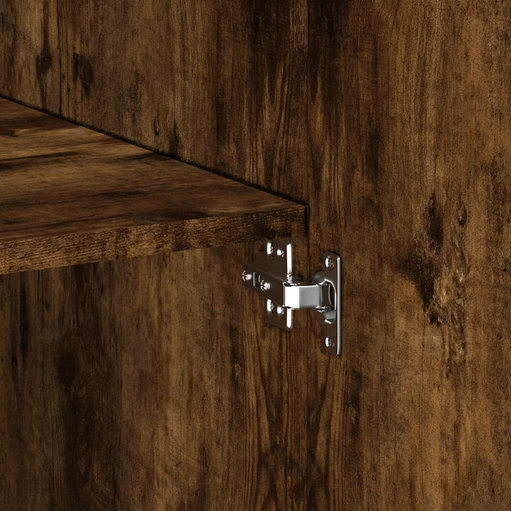 skab 70x42,5x225 cm konstrueret træ røget egetræsfarve