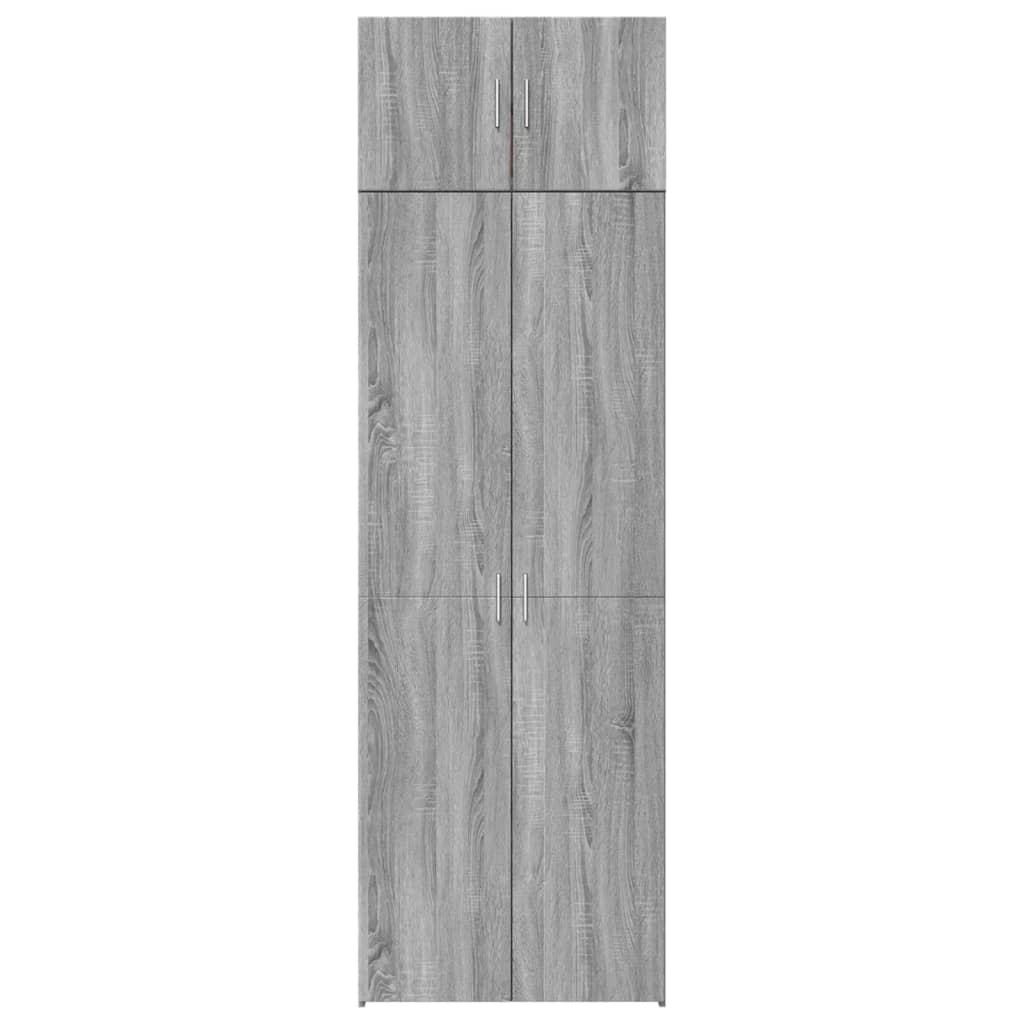 skab 70x42,5x225 cm konstrueret træ grå sonoma-eg