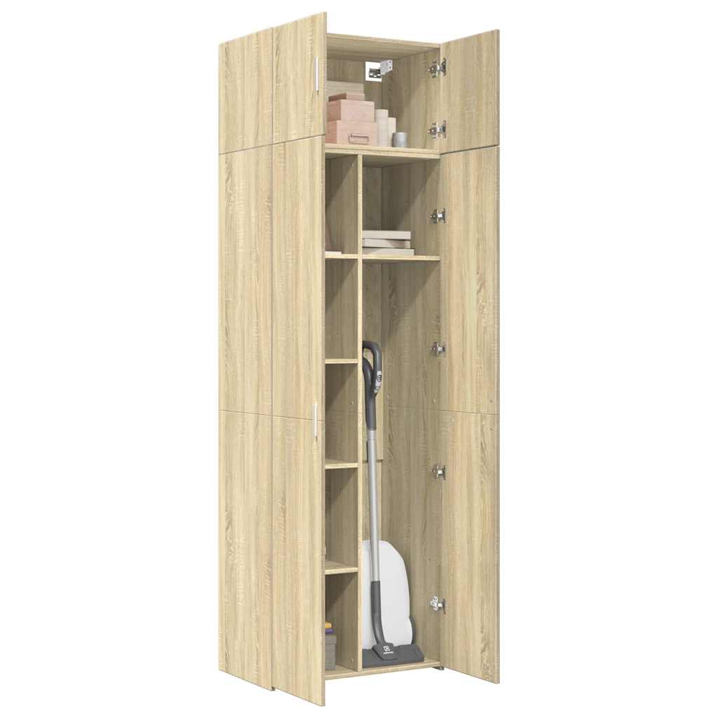 skab 70x42,5x225 cm konstrueret træ sonoma-eg