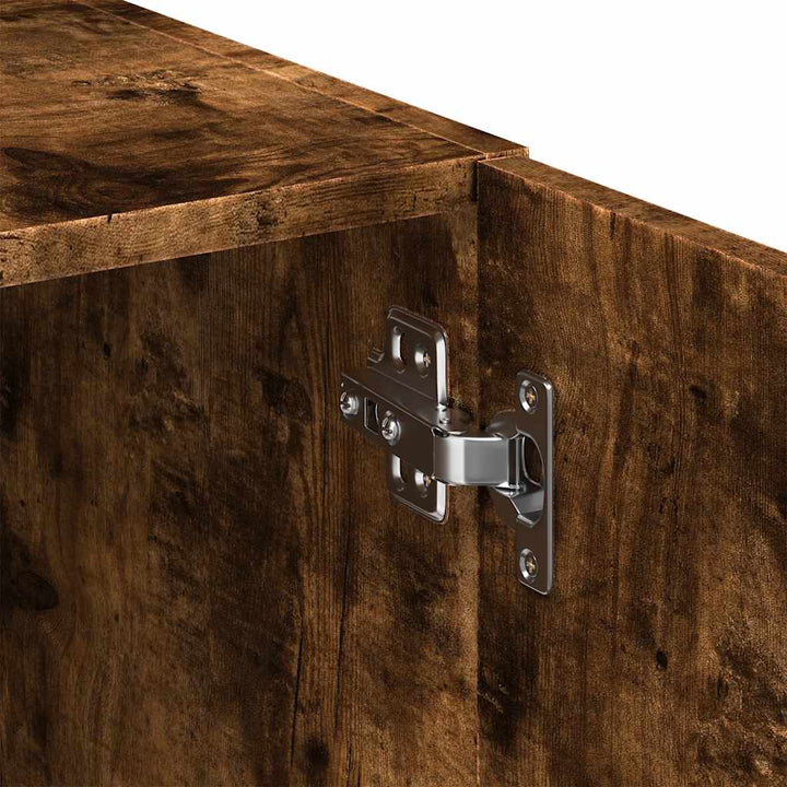 skab 70x42,5x225 cm konstrueret træ røget egetræsfarve