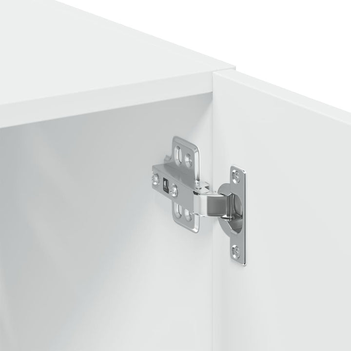 opbevaringsskab 70x42,5x225 cm konstrueret træ hvid