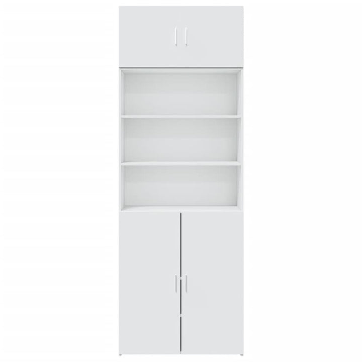 opbevaringsskab 80x42,5x225 cm konstrueret træ hvid
