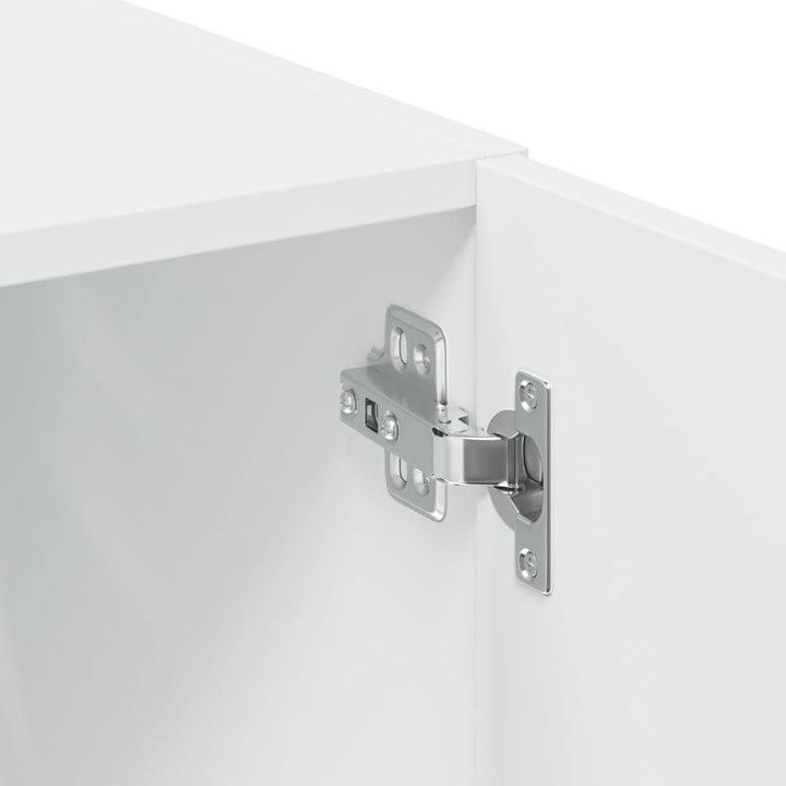 opbevaringsskab 80x42,5x225 cm konstrueret træ hvid