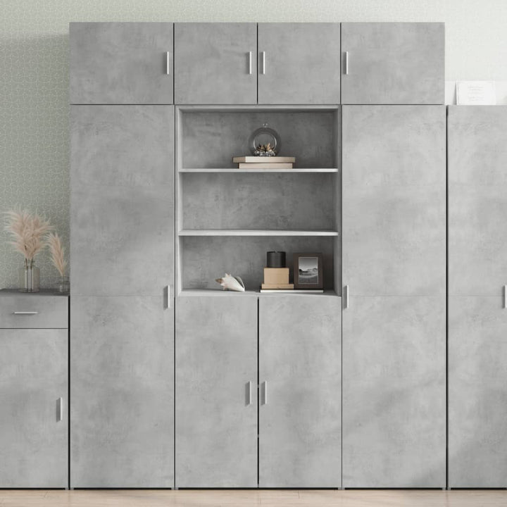 skab 80x42,5x225 cm konstrueret træ betongrå