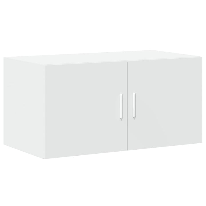 opbevaringsskab 80x42,5x225 cm konstrueret træ hvid