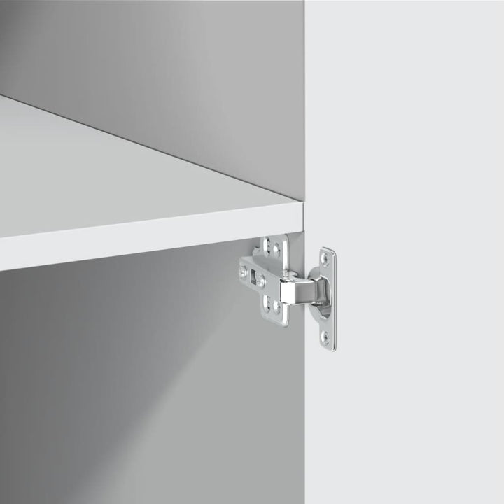 opbevaringsskab 80x42,5x225 cm konstrueret træ hvid