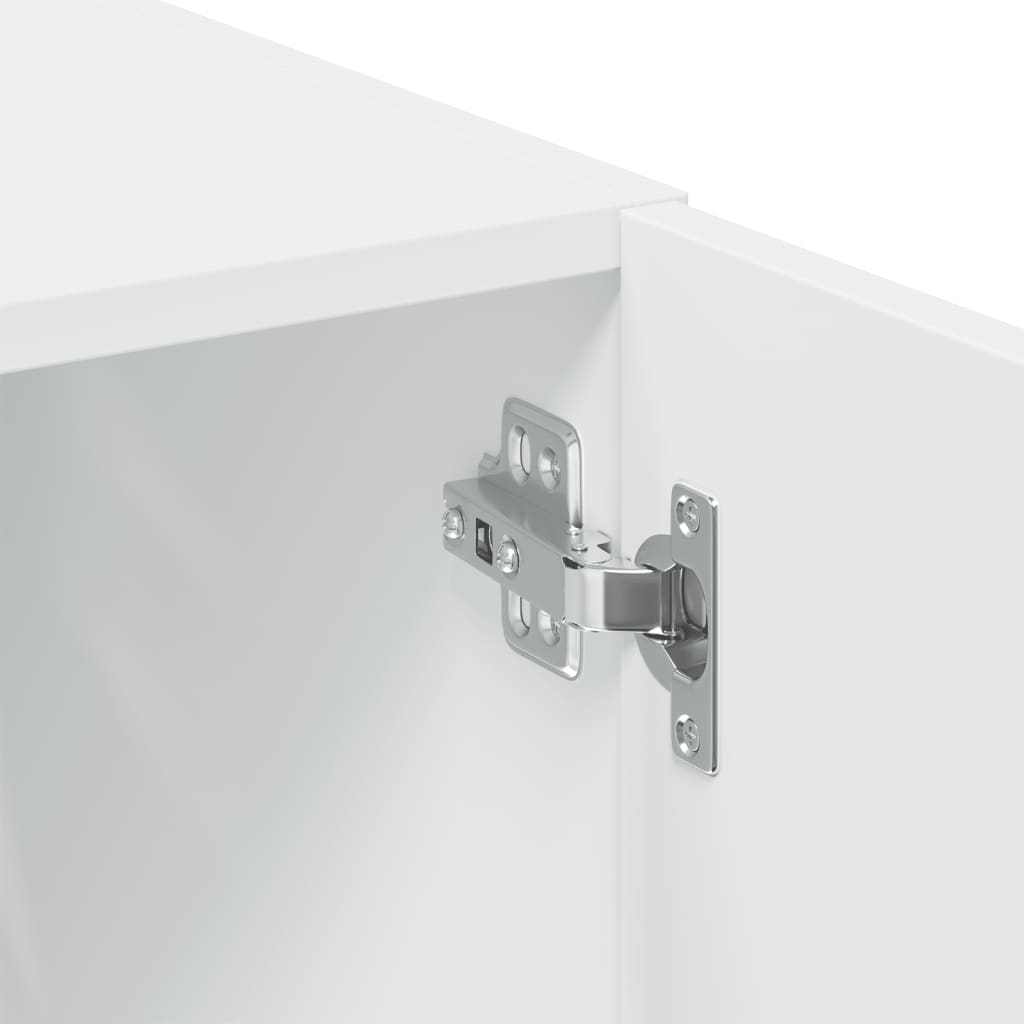 opbevaringsskab 80x42,5x225 cm konstrueret træ hvid