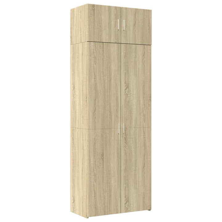 skab 80x42,5x225 cm konstrueret træ sonoma-eg