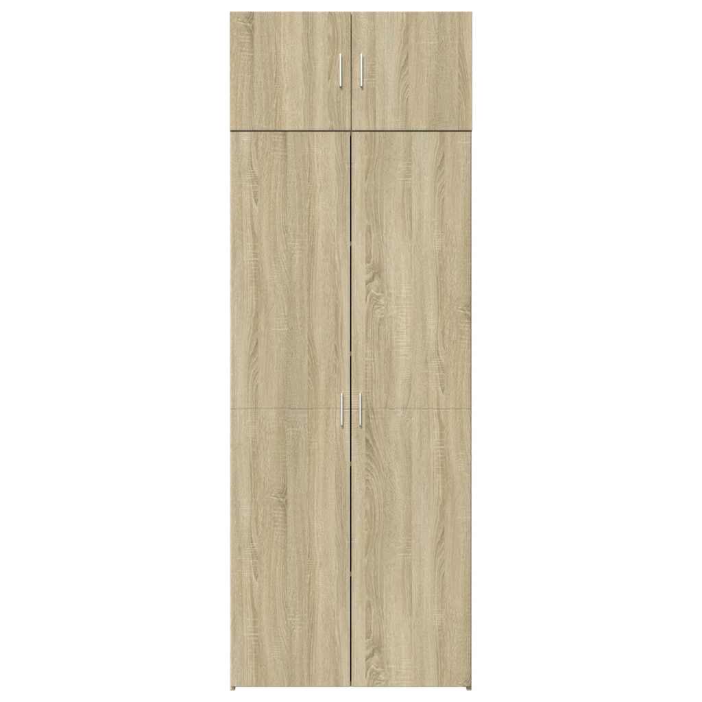 skab 80x42,5x225 cm konstrueret træ sonoma-eg