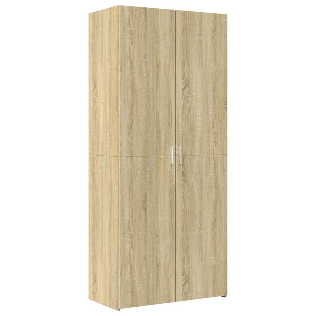 skab 80x42,5x225 cm konstrueret træ sonoma-eg