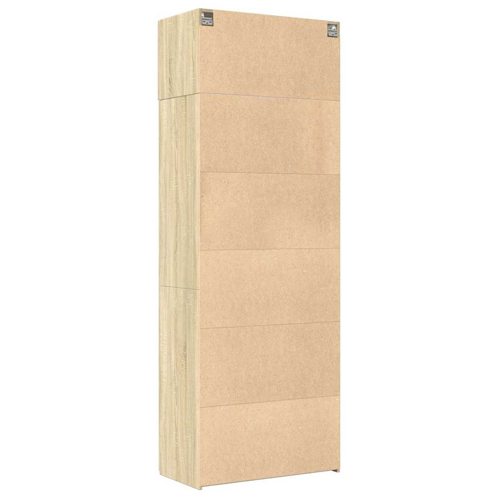 skab 80x42,5x225 cm konstrueret træ sonoma-eg
