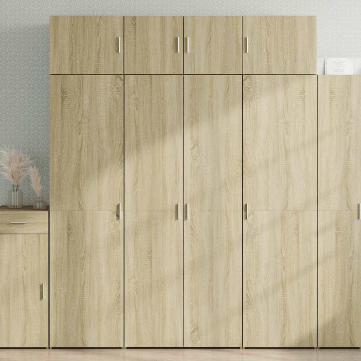 skab 80x42,5x225 cm konstrueret træ sonoma-eg