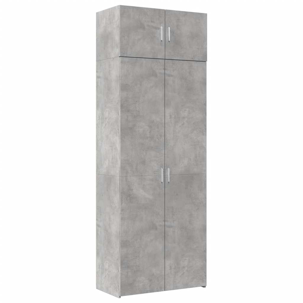 skab 80x42,5x225 cm konstrueret træ betongrå