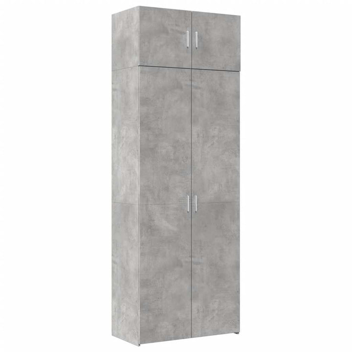 skab 80x42,5x225 cm konstrueret træ betongrå