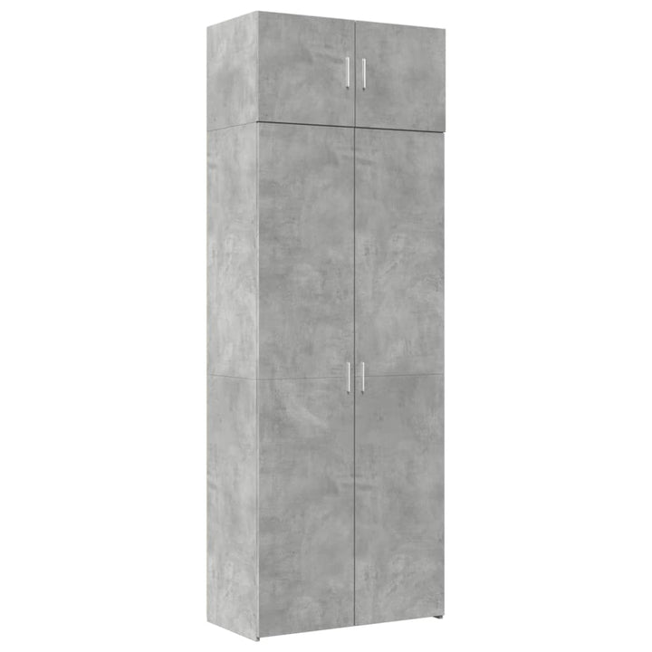 skab 80x42,5x225 cm konstrueret træ betongrå