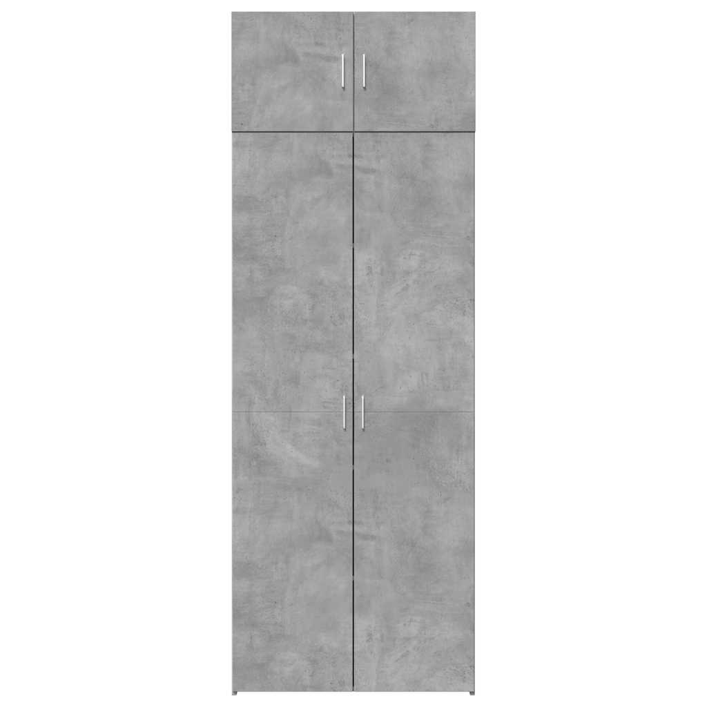 skab 80x42,5x225 cm konstrueret træ betongrå