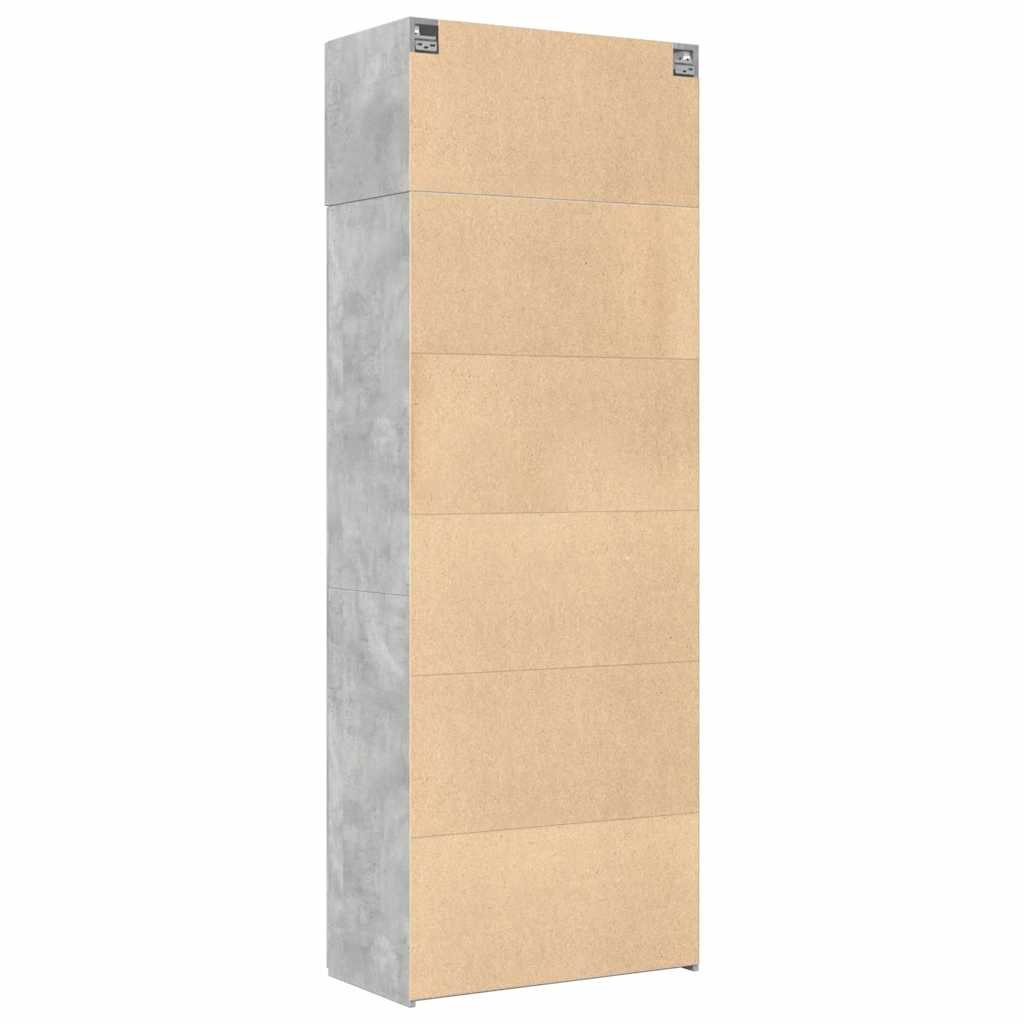 skab 80x42,5x225 cm konstrueret træ betongrå