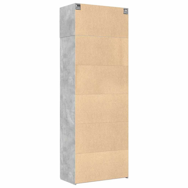 skab 80x42,5x225 cm konstrueret træ betongrå