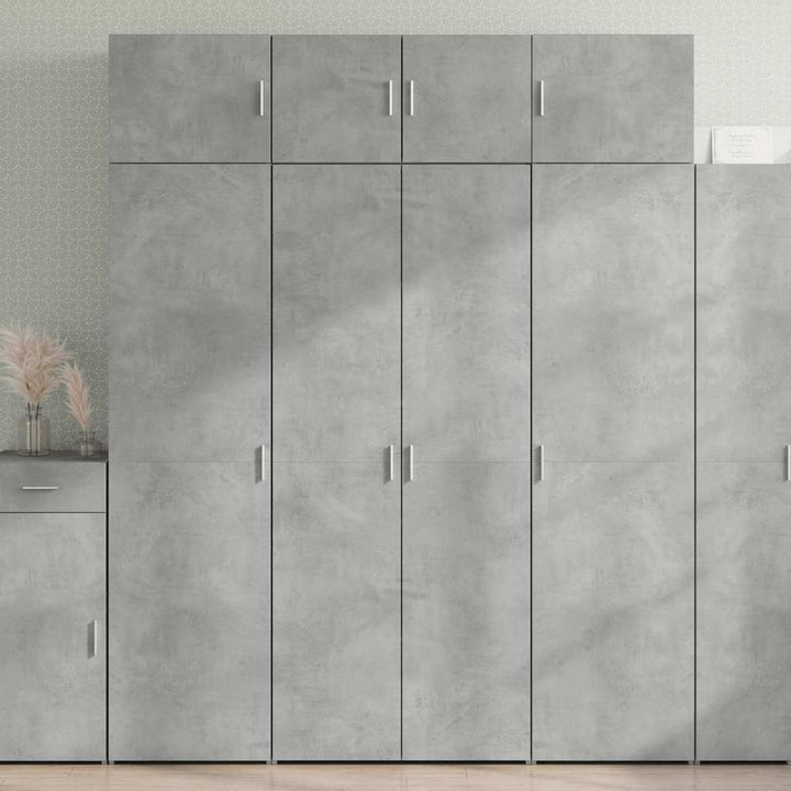 skab 80x42,5x225 cm konstrueret træ betongrå