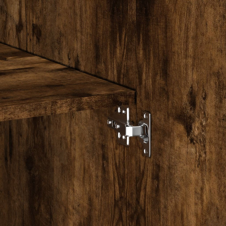 skab 80x42,5x225 cm konstrueret træ røget egetræsfarve