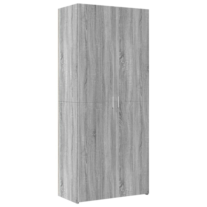 skab 80x42,5x225 cm konstrueret træ grå sonoma-eg