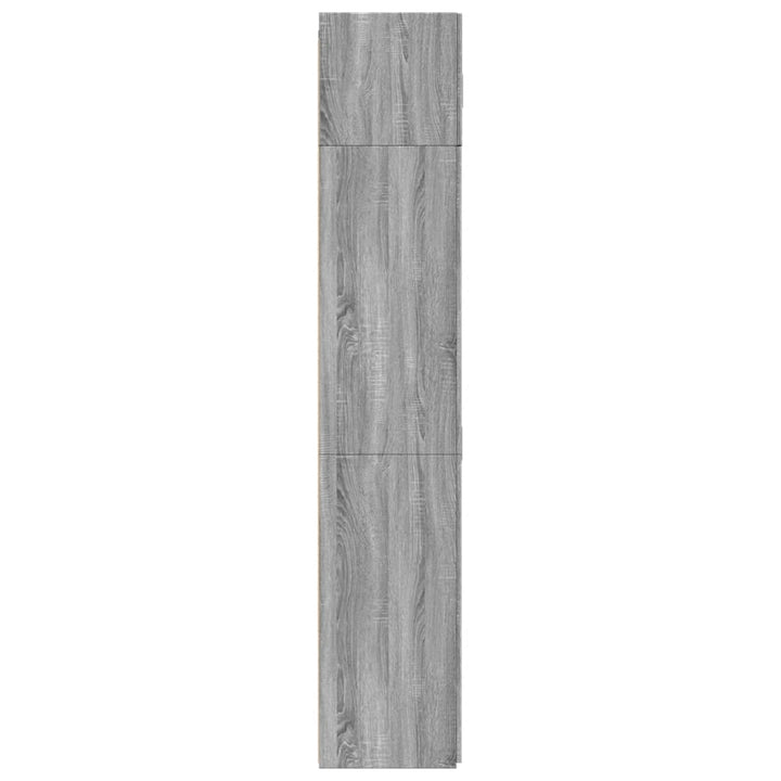 skab 80x42,5x225 cm konstrueret træ grå sonoma-eg