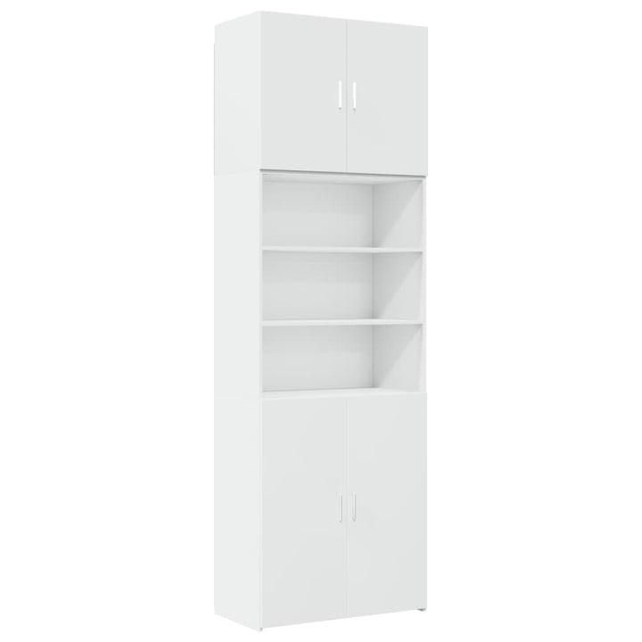 skab 80x42,5x249 cm konstrueret træ hvid