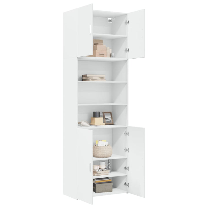 skab 80x42,5x249 cm konstrueret træ hvid