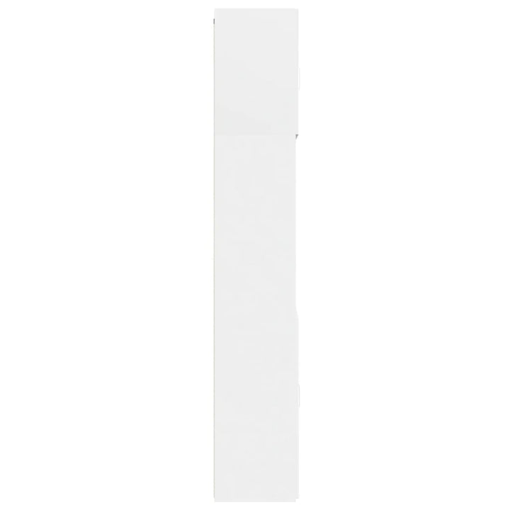 skab 80x42,5x249 cm konstrueret træ hvid