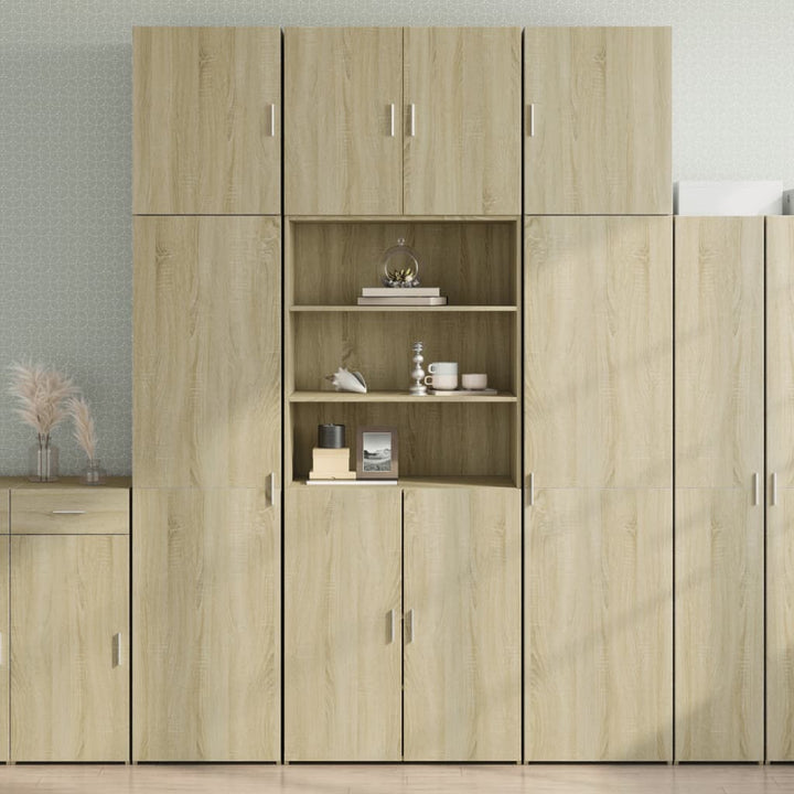 skab 80x42,5x249 cm konstrueret træ sonoma-eg