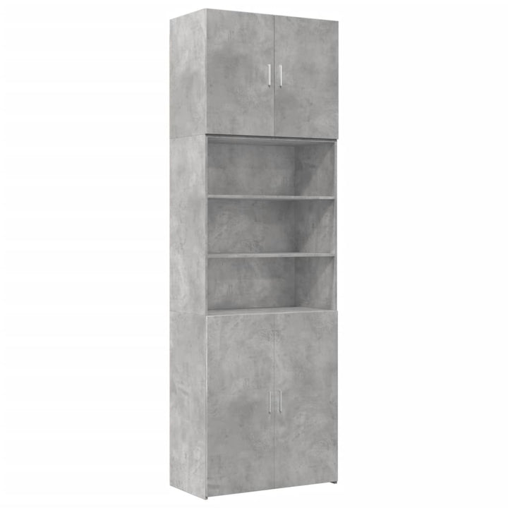 skab 80x42,5x249 cm konstrueret træ betongrå