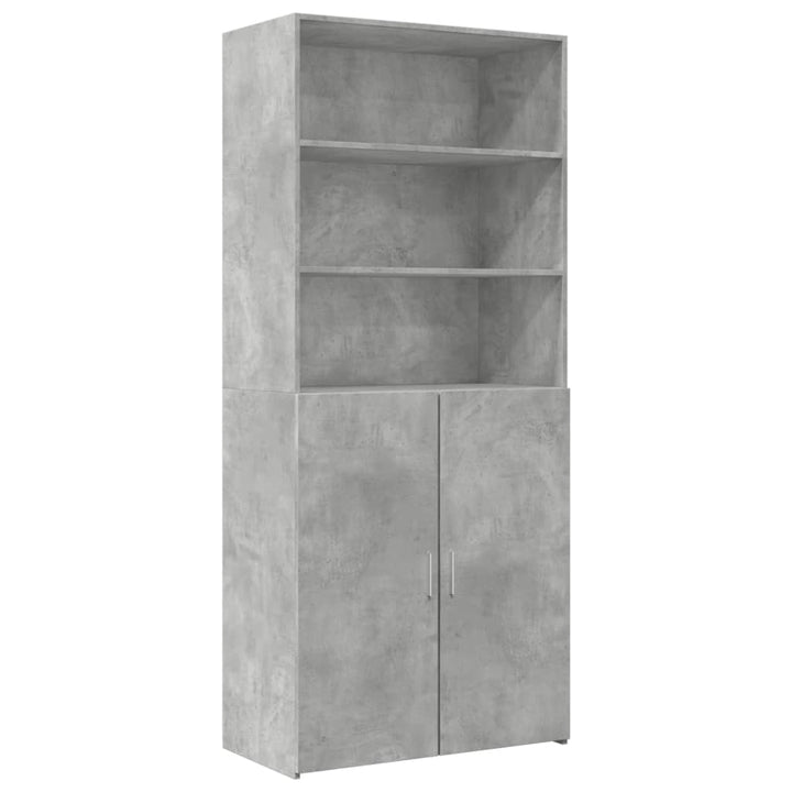 skab 80x42,5x249 cm konstrueret træ betongrå