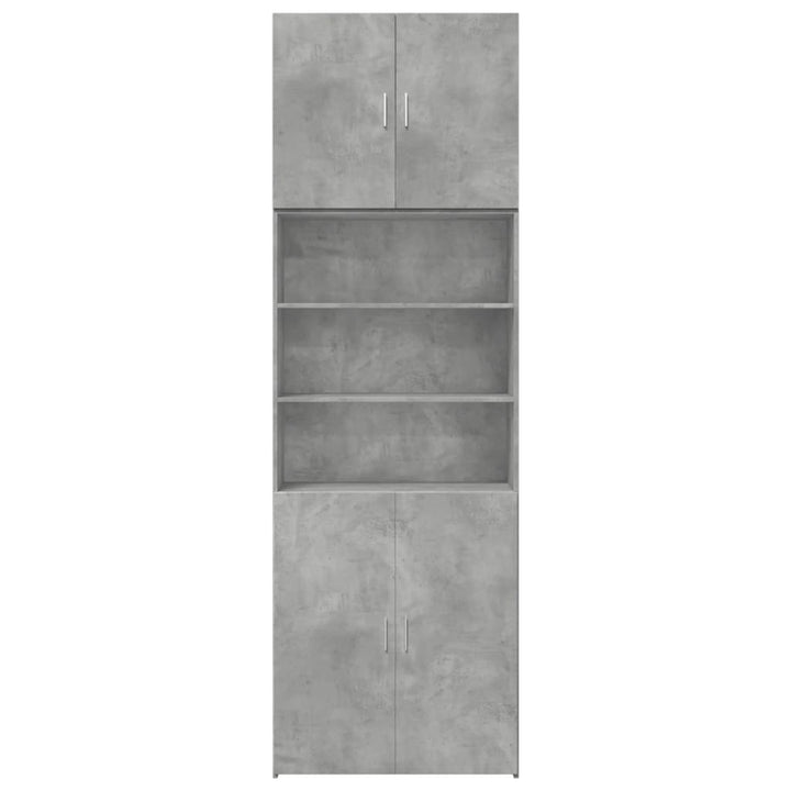 skab 80x42,5x249 cm konstrueret træ betongrå