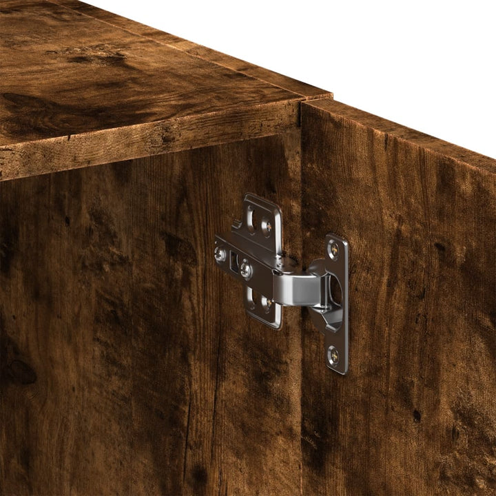 skab 80x42,5x249 cm konstrueret træ røget egetræsfarve