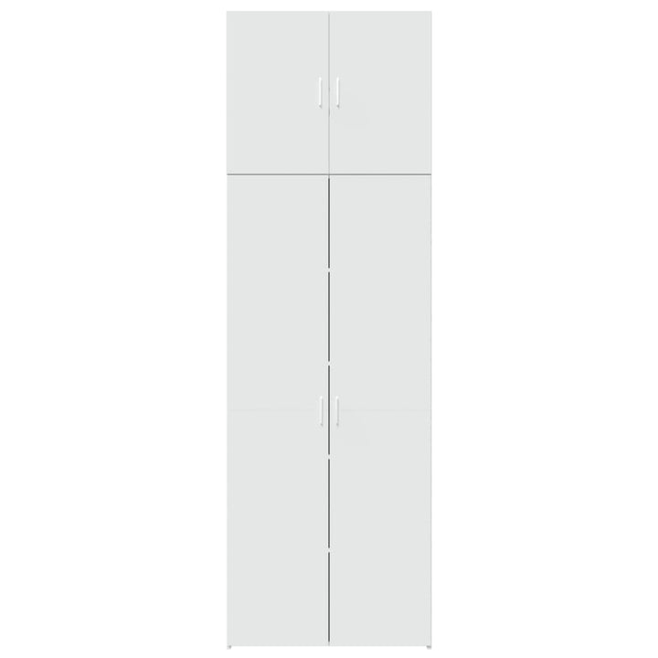 skab 80x42,5x249 cm konstrueret træ hvid