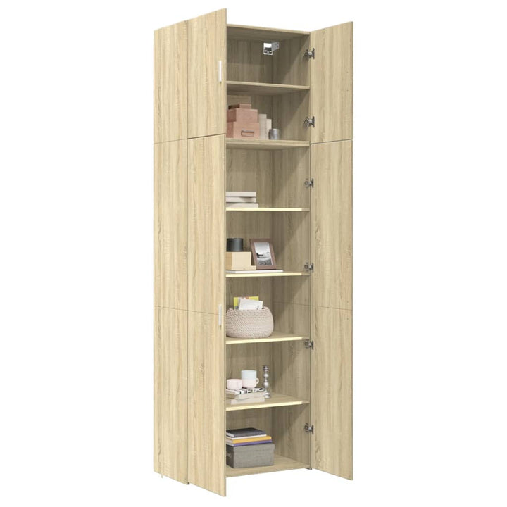 skab 80x42,5x249 cm konstrueret træ sonoma-eg