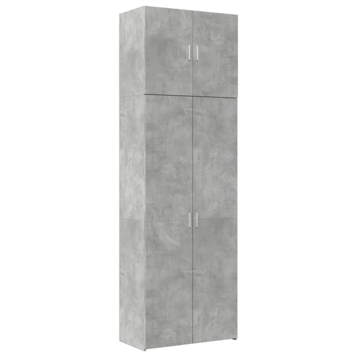 skab 80x42,5x249 cm konstrueret træ betongrå