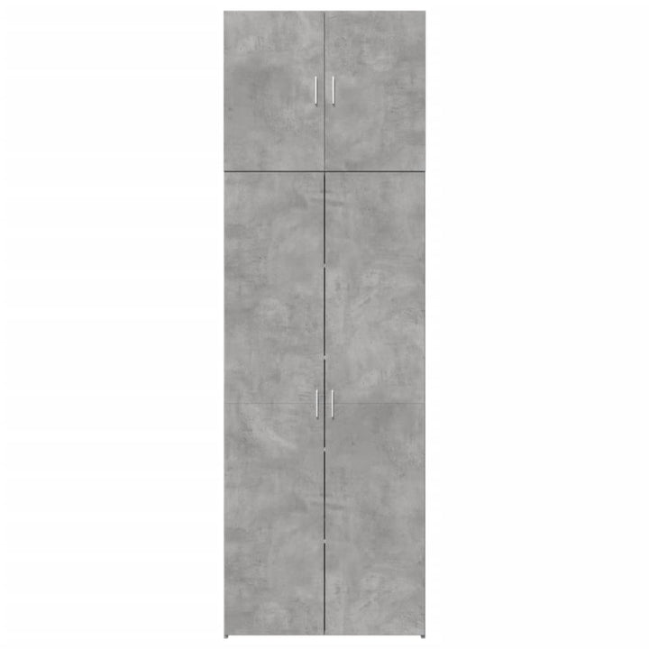skab 80x42,5x249 cm konstrueret træ betongrå