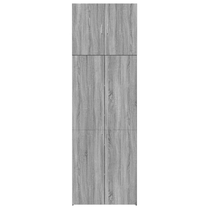 skab 80x42,5x249 cm konstrueret træ grå sonoma-eg