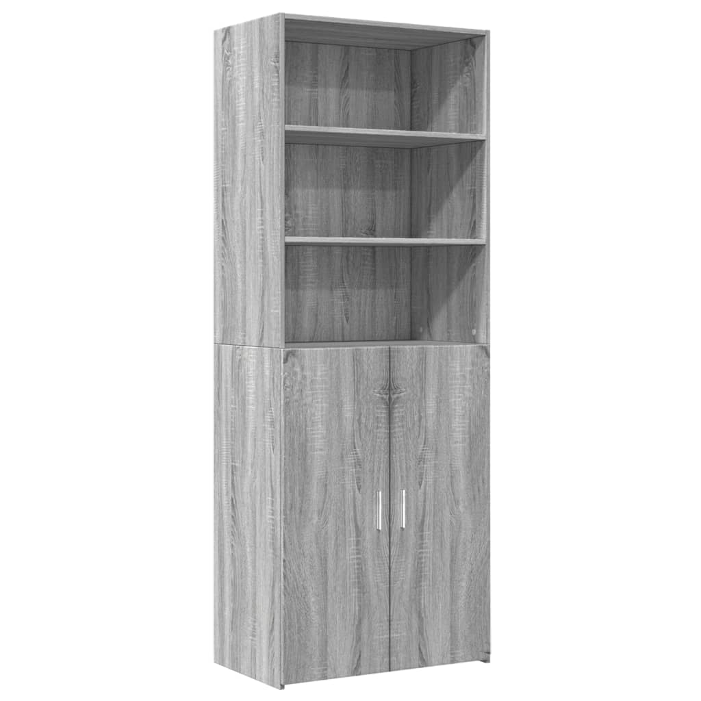 skab 70x42,5x185 cm konstrueret træ grå sonoma-eg