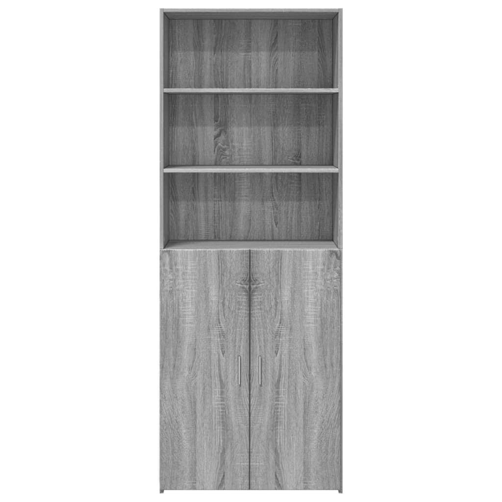 skab 70x42,5x185 cm konstrueret træ grå sonoma-eg